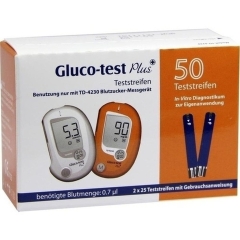 Gluco-Test Plus Blutzuckerteststreifen - (50 St) - PZN...