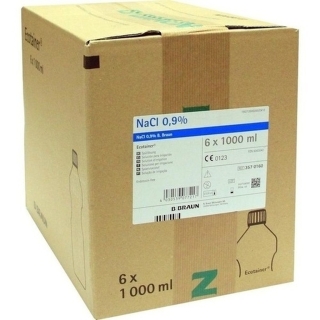 Kochsalzlösung 0.9% B.Braun Spüllösung Ecotainer - (6X1000 ml) - PZN 06063042