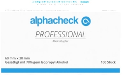 Alphacheck Alkoholtupfer 3X6 Cm - (100 St) - PZN 17513353