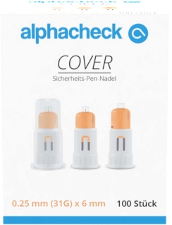 Alphacheck Cover Sicherheits-Pen-Nadeln 31 Gx6 Mm - (100 St) - PZN 16840222