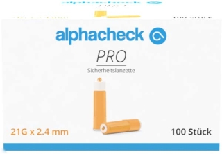 Alphacheck Pro Sicherheitslanzetten 21 Gx2,4 Mm - (100 St) - PZN 16840305