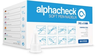 Alphacheck Soft Pen-Nadeln 6 Mm X 31G - (100 St) - PZN 12438836