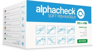 Alphacheck Soft Pen-Nadeln 4 Mm X 32G - (100 St) - PZN 12438842
