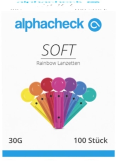 Alphacheck Soft Rainbow Lanzetten 30 G - (100 St) - PZN 14436971