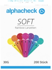 Alphacheck Soft Rainbow Lanzetten 30 G - (200 St) - PZN...