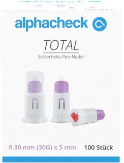 Alphacheck Total Sicherheits-Pen-Nadeln 30 Gx5 Mm - (100 St) - PZN 16840245