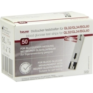 Beurer Gl32/Gl34/Bgl60 Blutzucker-Teststreifen - (50 St) - PZN 07270240
