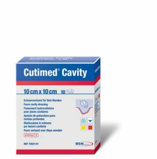 Cutimed Cavity 10X10Cm Schaumverband Nicht Haftend - (10 St) - PZN 06080371