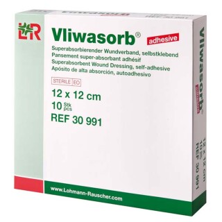Vliwasorb Adhesive Sk Steril Superabsorb.12Cmx12Cm - (10 St) - PZN 09245772
