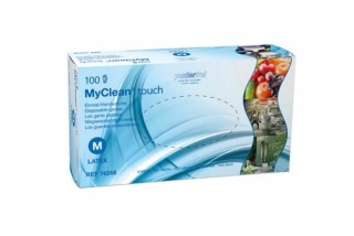 Myclean Touch Gr. L Latexhandschuh Pf - (100 St) - PZN 11302655