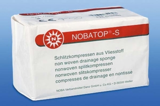 Nobatop S 10X10Cm Schlitzkompressen - (100 St) - PZN 00748997