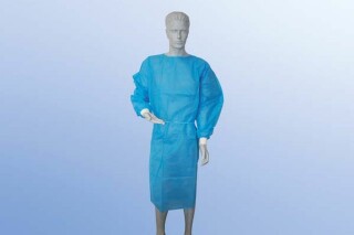 Besucherkittel Blau M. Strickbündchen - (10 St) - PZN 04943419