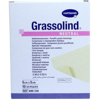 Grassolind Salbenkompressen Steril 5X5Cm - (10 St) - PZN 03245618