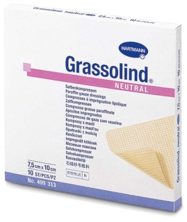 Grassolind Salbenkompressen Steril 7.5X10Cm - (10 St) - PZN 03245624