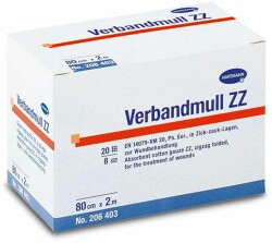 Verbandmull Zz Hart 2X10Cm - (1 St) - PZN 01083726