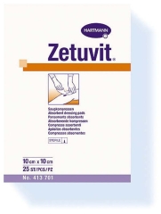 Zetuvit Saugkompr St 10X10 - (25 St) - PZN 02724334