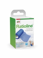 Ratioline Acute Fixierbinde Kohäsiv 8Cmx4M Blau - (1...