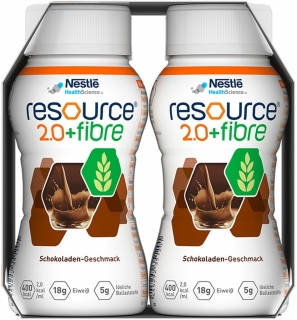 Resource 2.0+Fibre Schoko - (6X4X200 ml) - PZN 20042839